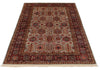 4x6 Light Gray and Red Kazak Tribal Rug