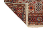 4x6 Light Gray and Red Kazak Tribal Rug