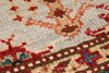4x6 Light Gray and Red Kazak Tribal Rug
