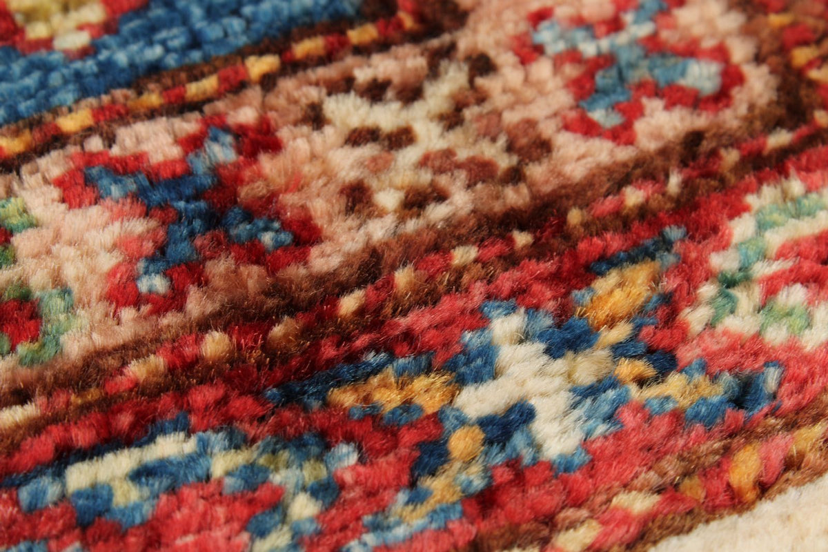 4x6 Navy and Ivory Kazak Tribal Rug