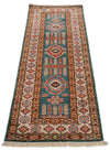 2x6 Green and Blue Kazak Tribal Runner