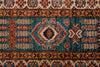 2x6 Green and Blue Kazak Tribal Runner