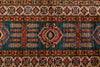 2x6 Green and Blue Kazak Tribal Runner