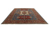 10x14 Blue and Multicolor Kazak Tribal Rug