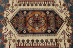 10x14 Blue and Multicolor Kazak Tribal Rug