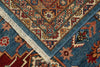 10x14 Blue and Multicolor Kazak Tribal Rug