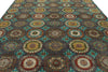 10x13 Turquoıse and Multicolor Turkish Tribal Rug