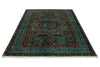 6x8 Blue and Light Blue Turkish Tribal Rug