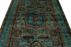 6x8 Blue and Light Blue Turkish Tribal Rug