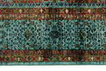 6x8 Blue and Light Blue Turkish Tribal Rug