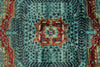 6x8 Blue and Light Blue Turkish Tribal Rug