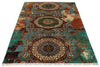4x7 Multicolor and Multicolor Turkish Tribal Rug