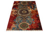 3x5 Red and Multicolor Turkish Tribal Rug