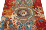 3x5 Red and Multicolor Turkish Tribal Rug