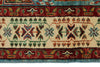 3x5 Blue and Ivory Turkish Tribal Rug