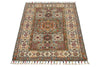 3x4 Brown and Beige Turkish Tribal Rug