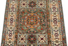 3x4 Brown and Beige Turkish Tribal Rug