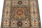 3x4 Brown and Beige Turkish Tribal Rug