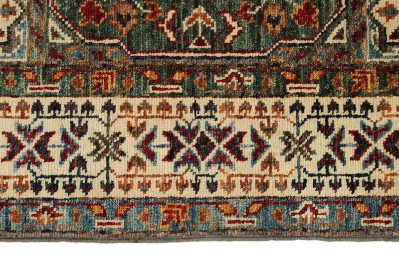 3x4 Brown and Beige Turkish Tribal Rug