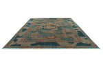 10x13 Turquoıse and Light Gray Anatolian Traditional Rug