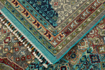 10x13 Turquoıse and Light Gray Anatolian Traditional Rug