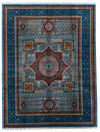 10x13 Light Blue and Navy Anatolian Traditional Rug