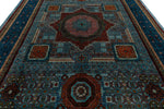 10x13 Light Blue and Navy Anatolian Traditional Rug