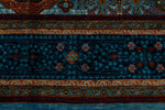 10x13 Light Blue and Navy Anatolian Traditional Rug