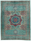 10x13 Turquoıse and Multicolor Anatolian Traditional Rug