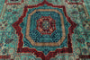 10x13 Turquoıse and Multicolor Anatolian Traditional Rug