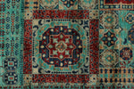 10x13 Turquoıse and Multicolor Anatolian Traditional Rug