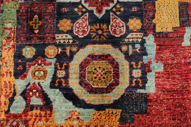 3x10 Navy and Multicolor Anatolian Traditional Runner