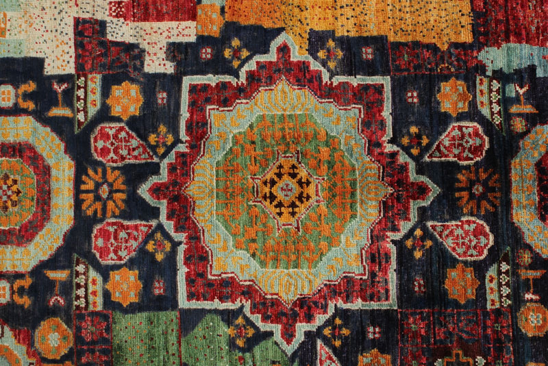 3x10 Navy and Multicolor Anatolian Traditional Runner
