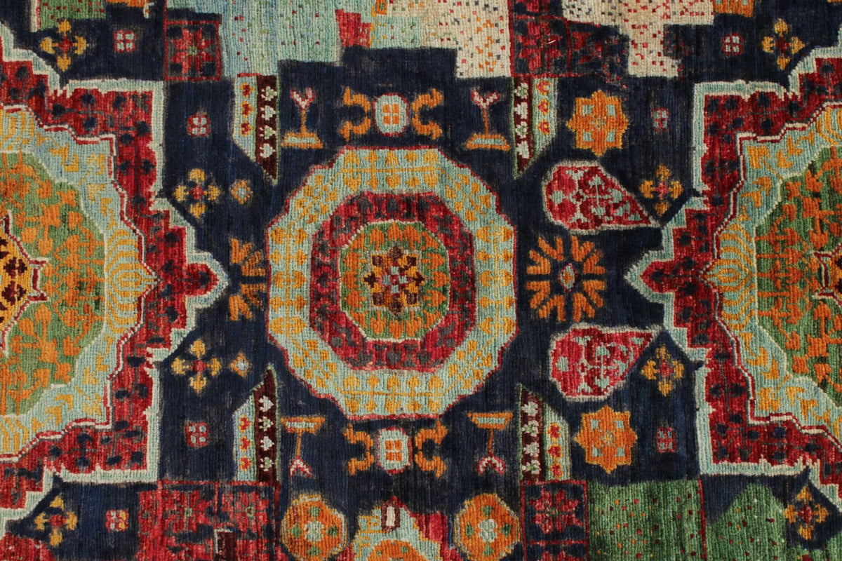 3x10 Navy and Multicolor Anatolian Traditional Runner