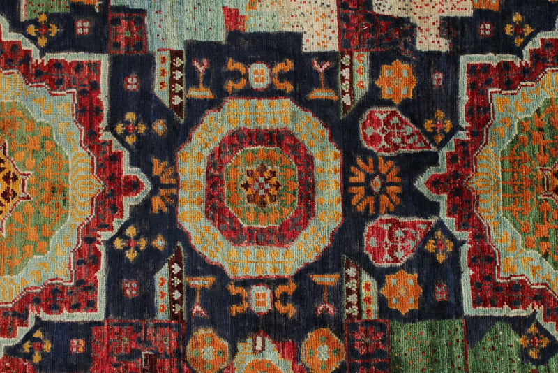 3x10 Navy and Multicolor Anatolian Traditional Runner