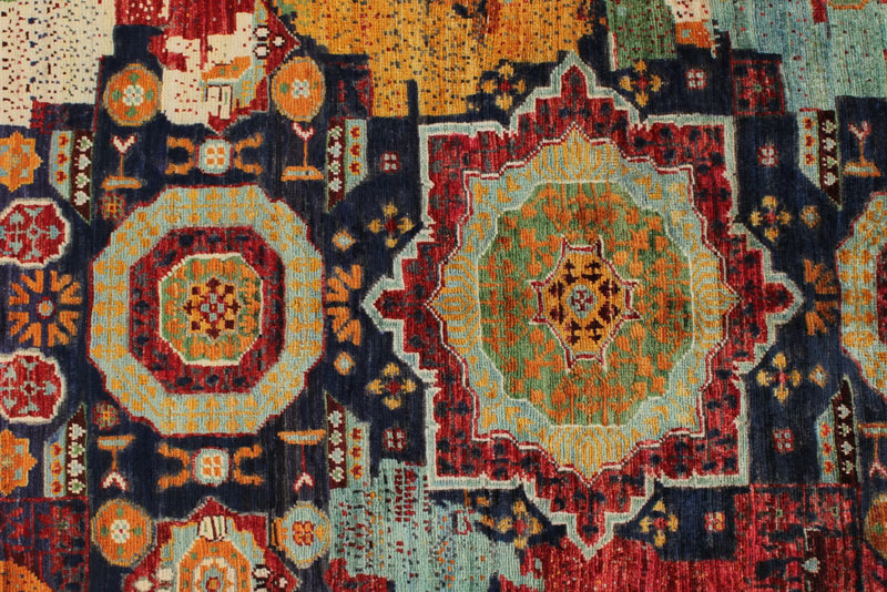 3x10 Navy and Multicolor Anatolian Traditional Runner