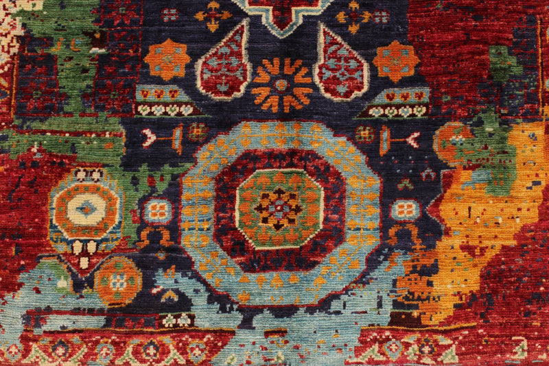 3x10 Navy and Multicolor Anatolian Traditional Runner