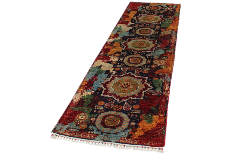 3x10 Navy and Multicolor Anatolian Traditional Runner