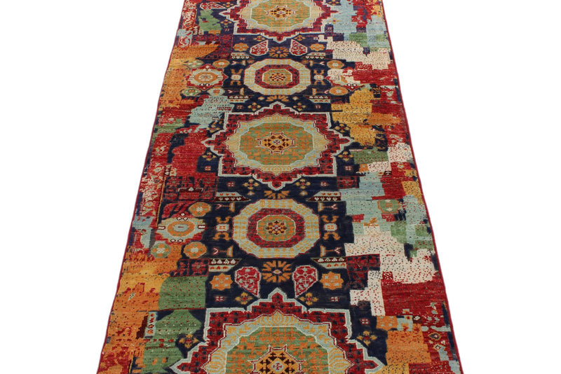 3x10 Navy and Multicolor Anatolian Traditional Runner
