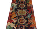 3x10 Navy and Multicolor Anatolian Traditional Runner
