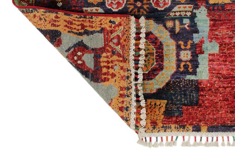 3x10 Navy and Multicolor Anatolian Traditional Runner