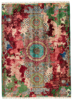 6x8 Red and Multicolor Anatolian Traditional Rug