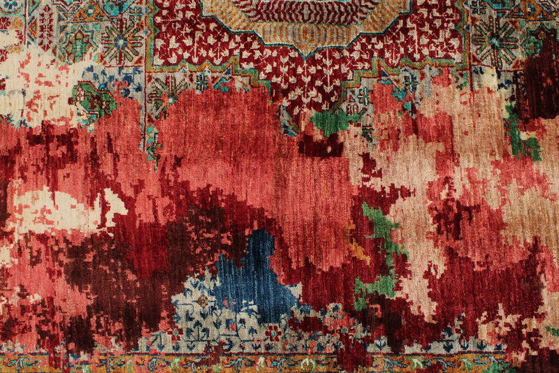 6x8 Red and Multicolor Anatolian Traditional Rug