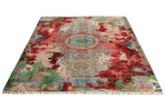 6x8 Red and Multicolor Anatolian Traditional Rug