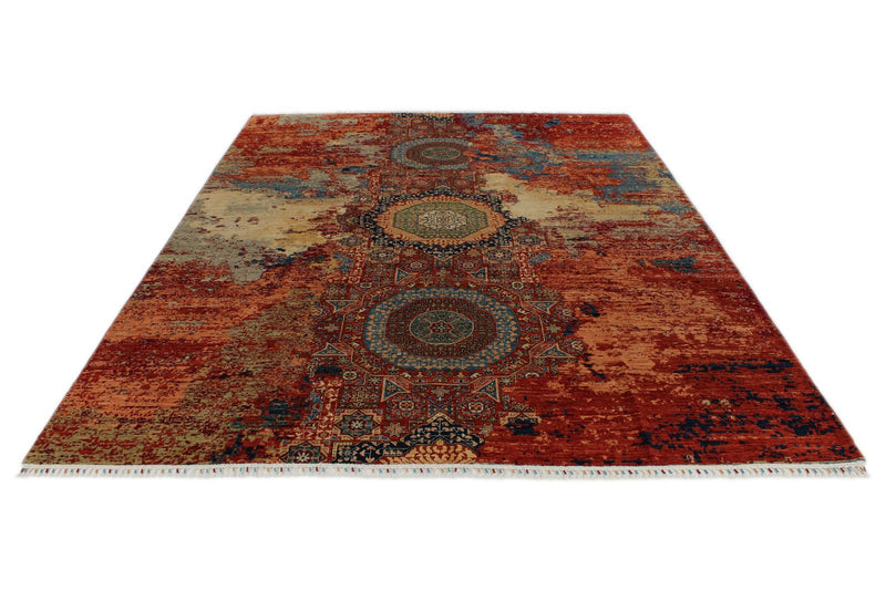 9x12 Red and Multicolor Anatolian Traditional Rug