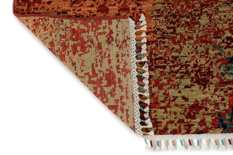 9x12 Red and Multicolor Anatolian Traditional Rug