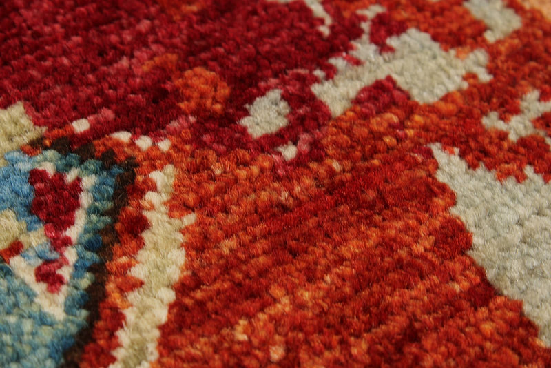 9x12 Red and Multicolor Anatolian Traditional Rug