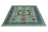 6x8 Green and Navy Anatolian Traditional Rug