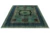 6x8 Green and Navy Anatolian Traditional Rug