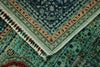 6x8 Green and Navy Anatolian Traditional Rug